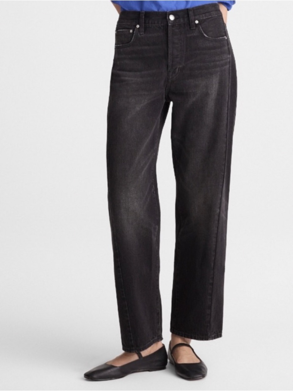 Madewell Pieced Barrel‑Leg Ankle Jeans
